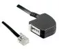 Preview: DINIC Adapterkabel RJ11 Stecker auf TAE-F Buchse, schwarz, Länge 0,20m, Box